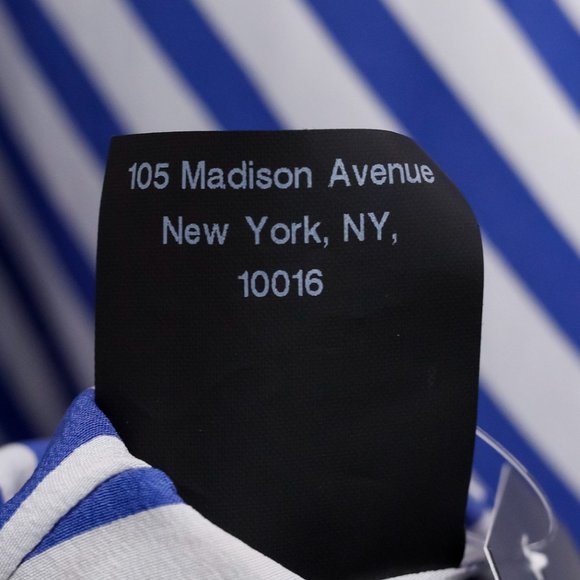 Derek Lam 10 Crosby White and Blue Striped Silk Lace-Inset Layered Blouse - Picture 11 of 11